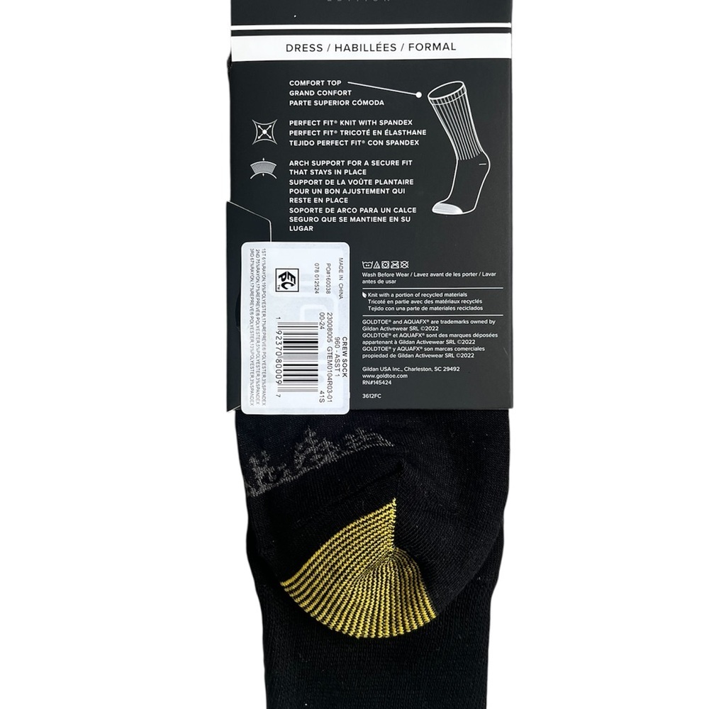 Gold Toe Black and Gray Dress Socks Modern Design - Picture 2 of 3